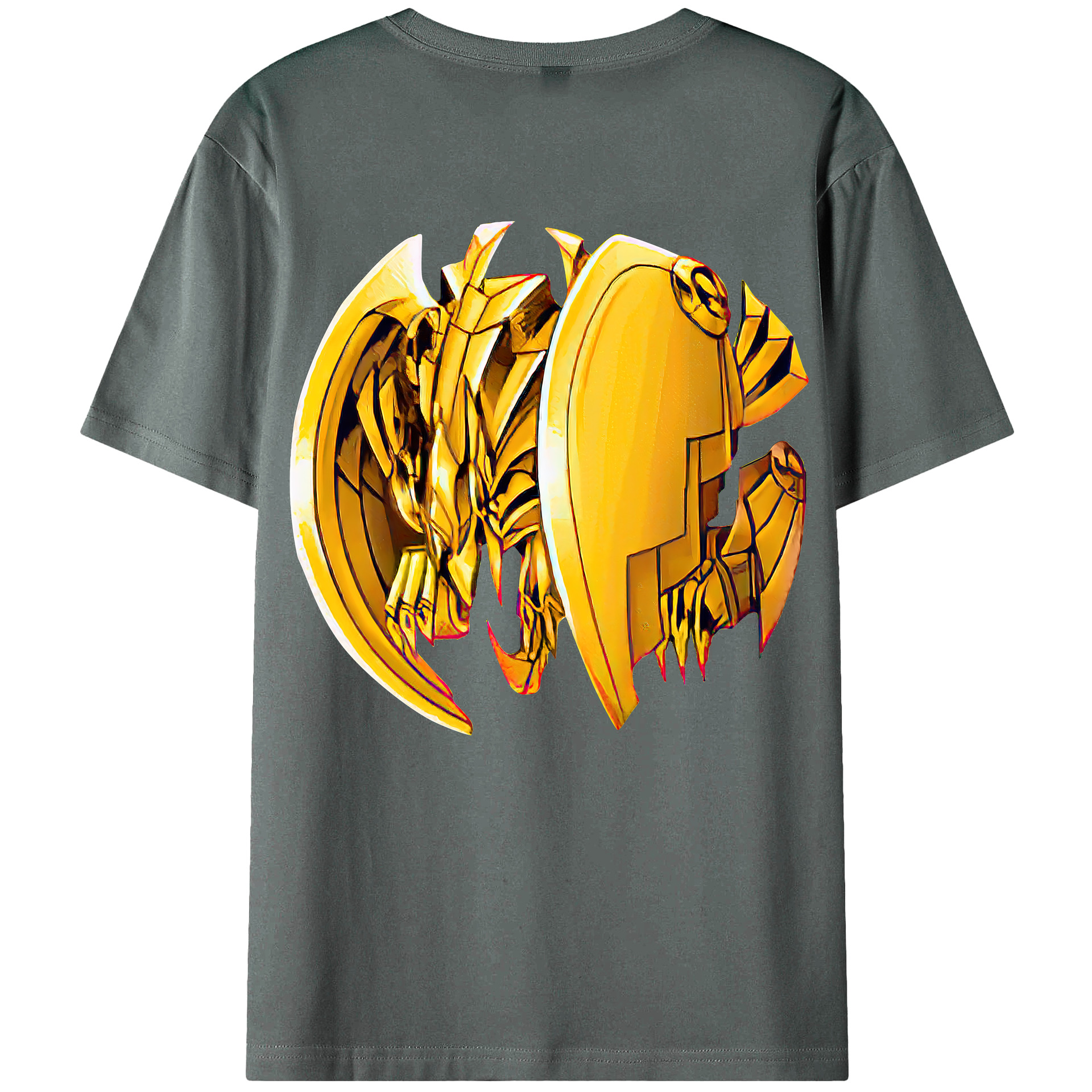 （画像用） 遊☆戯☆王 Yu-Gi-Oh! 綿100％ メンズ半袖Tシャツ（バックプリント） 通気性